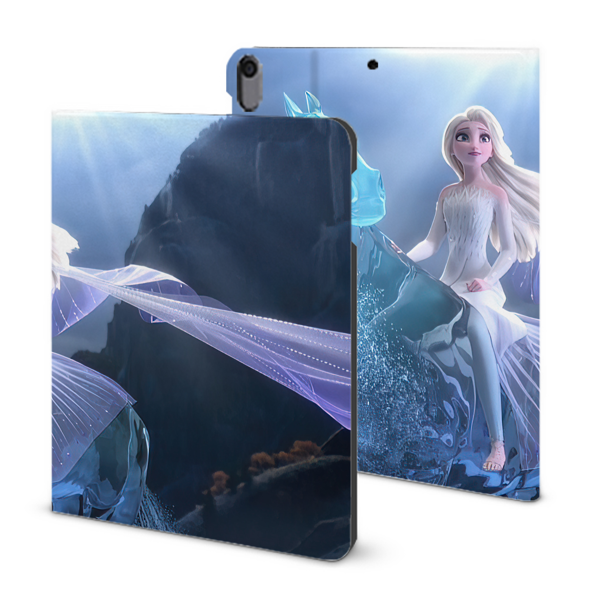 （画像用） アナと雪の女王 アンナ エルサ Frozen Anna Elsa IPad ケース ブック型 PUレザー TPU 耐衝撃 軽量 薄型 ペン収納なし 全面保護 IPad 各モデル対応